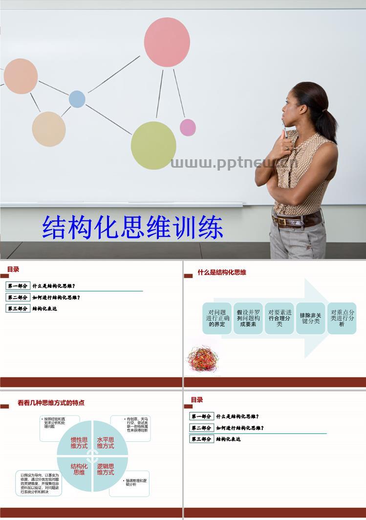 结构化思维与表达训练（30P PPT）PPT模板下载