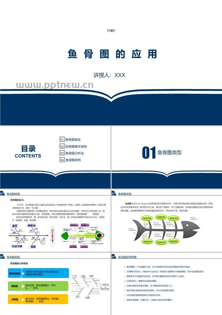 鱼骨图分析法（30P PPT）ppt模版下载